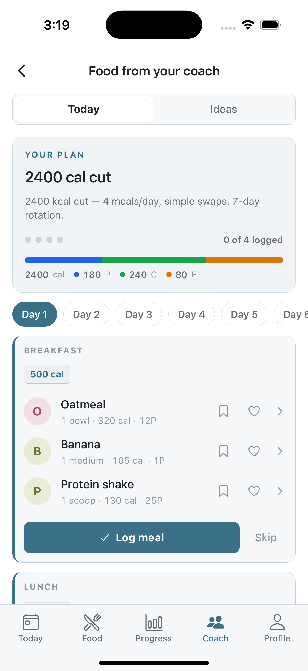 Meal plan